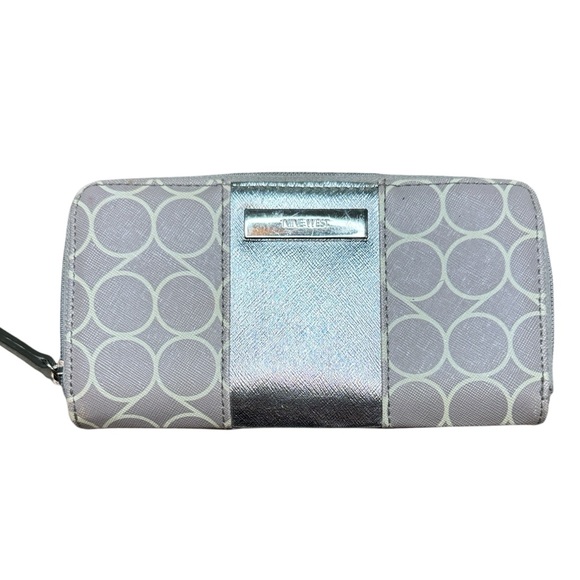 Nine West | Zip Around French Wallet in Gray - Picture 1 of 12